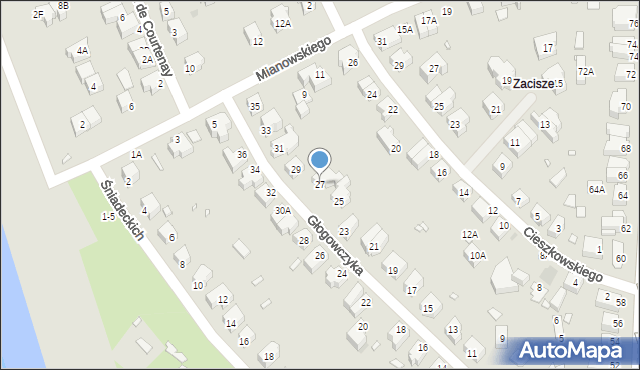 Wrocław, Głogowczyka Jana, 27, mapa Wrocławia