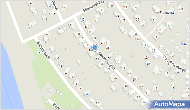 Wrocław, Głogowczyka Jana, 30, mapa Wrocławia