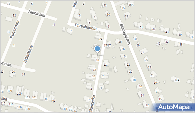 Wrocław, Głuszycka, 18, mapa Wrocławia