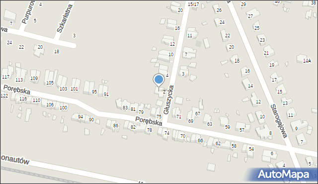 Wrocław, Głuszycka, 2A, mapa Wrocławia