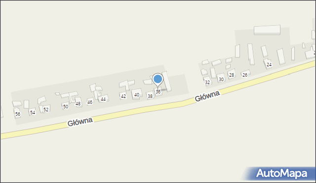 Wronczyn, Główna, 36, mapa Wronczyn