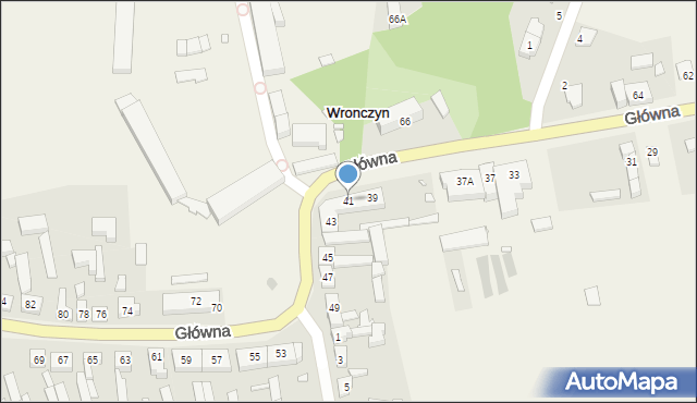 Wronczyn, Główna, 41, mapa Wronczyn