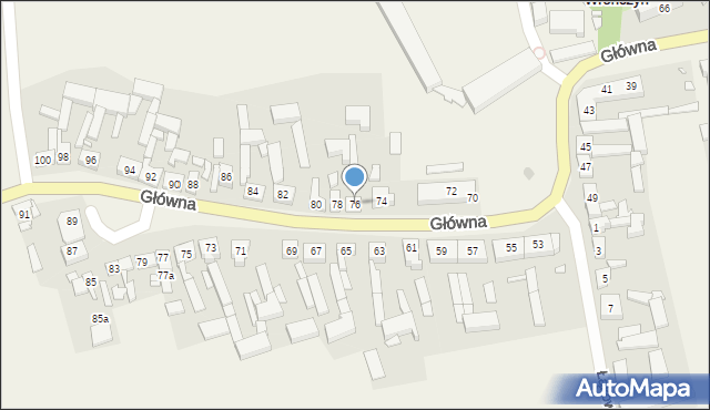 Wronczyn, Główna, 76, mapa Wronczyn