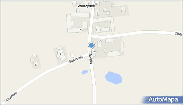 Wudzynek, Główna, 4, mapa Wudzynek