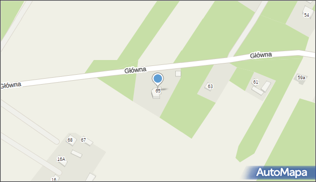 Wygnanka, Główna, 65, mapa Wygnanka