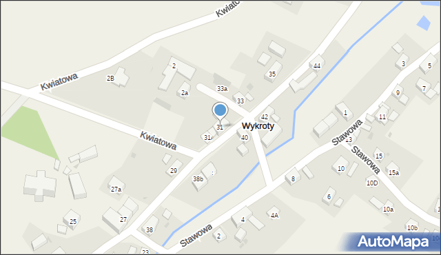 Wykroty, Główna, 31, mapa Wykroty