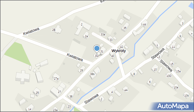 Wykroty, Główna, 31A, mapa Wykroty