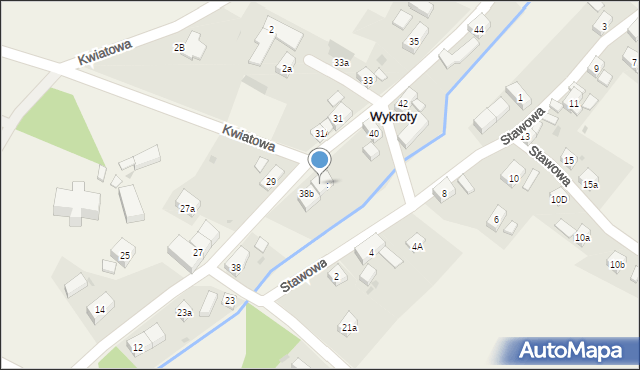 Wykroty, Główna, 38c, mapa Wykroty