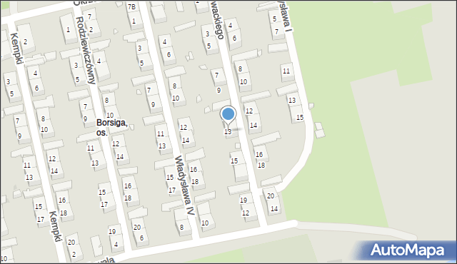 Zabrze, Głowackiego Bartosza, 13, mapa Zabrza