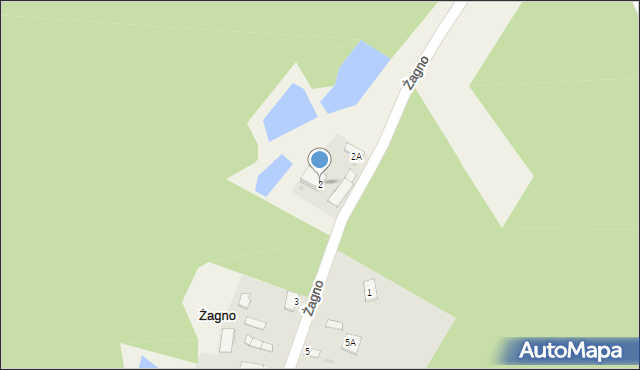 Żagno, Głęboczek, 2, mapa Żagno