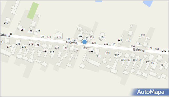 Zajączki Drugie, Główna, 115, mapa Zajączki Drugie