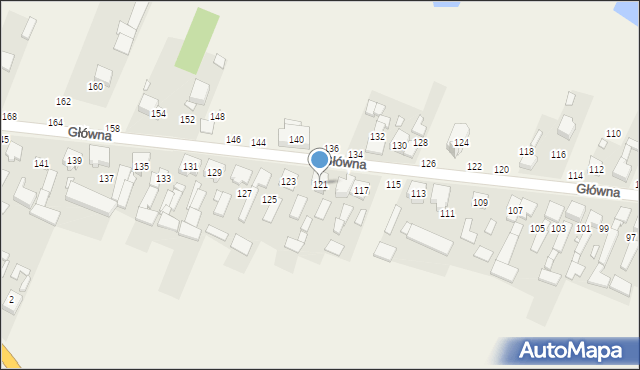 Zajączki Drugie, Główna, 121, mapa Zajączki Drugie