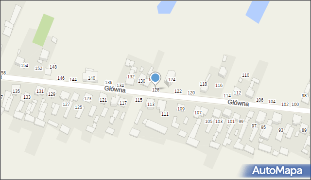 Zajączki Drugie, Główna, 126, mapa Zajączki Drugie