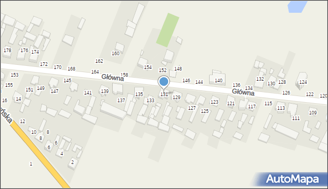 Zajączki Drugie, Główna, 131, mapa Zajączki Drugie