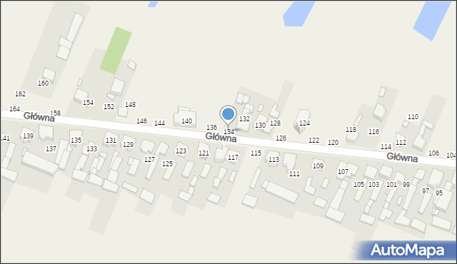 Zajączki Drugie, Główna, 134, mapa Zajączki Drugie