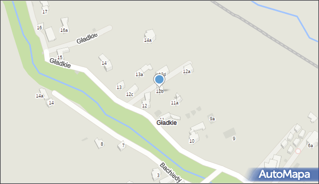 Zakopane, Gładkie, 12b, mapa Zakopanego