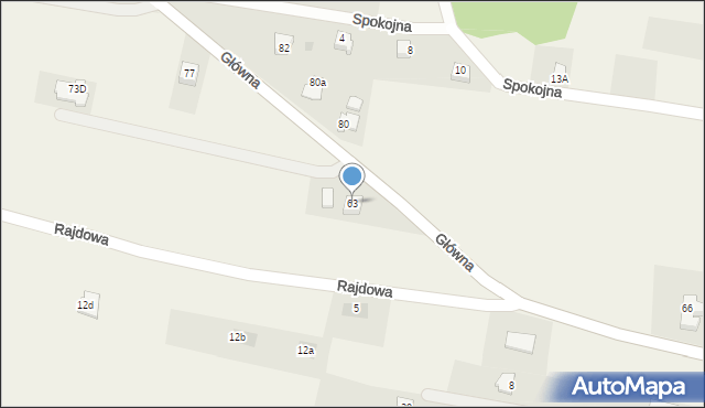 Zamarski, Główna, 63, mapa Zamarski