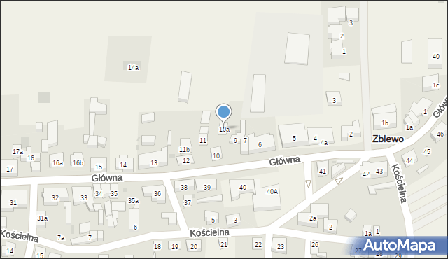 Zblewo, Główna, 10a, mapa Zblewo