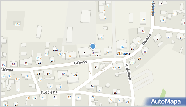 Zblewo, Główna, 4, mapa Zblewo