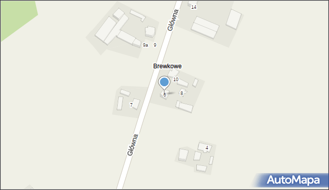 Zborowskie, Główna, 6, mapa Zborowskie