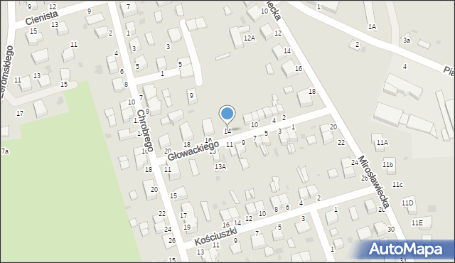 Złocieniec, Głowackiego Bartosza, 14, mapa Złocieniec