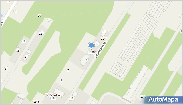 Zofiówka, Główna, 114D, mapa Zofiówka