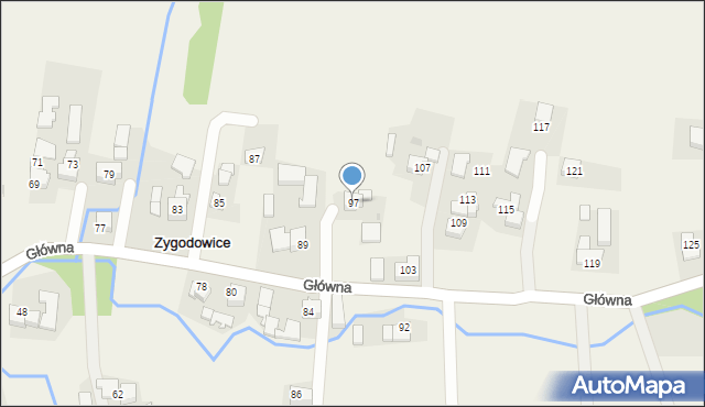 Zygodowice, Główna, 97, mapa Zygodowice