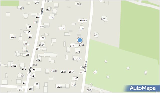 Częstochowa, Gminna, 179, mapa Częstochowy