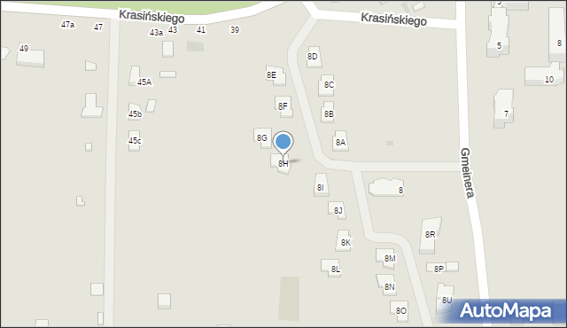 Kraśnik, Gmeinera Hermanna, 8H, mapa Kraśnik