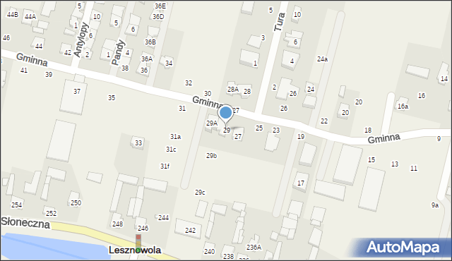 Lesznowola, Gminna, 29, mapa Lesznowola