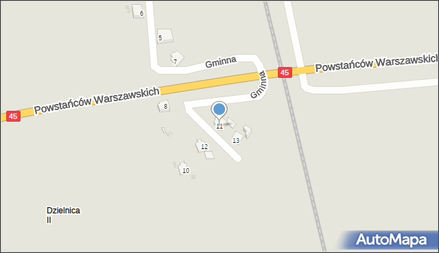 Opole, Gminna, 11, mapa Opola