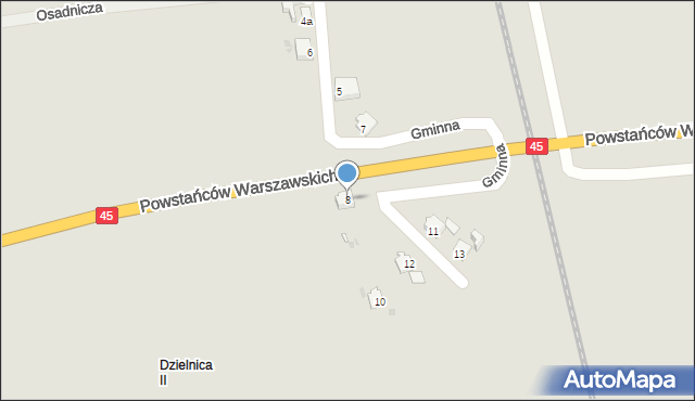 Opole, Gminna, 8, mapa Opola