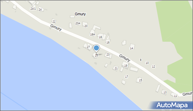 Płock, Gmury, 25, mapa Płock