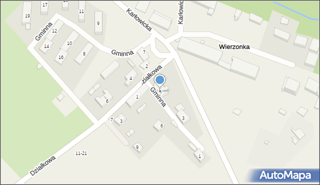 Wierzonka, Gminna, 5, mapa Wierzonka