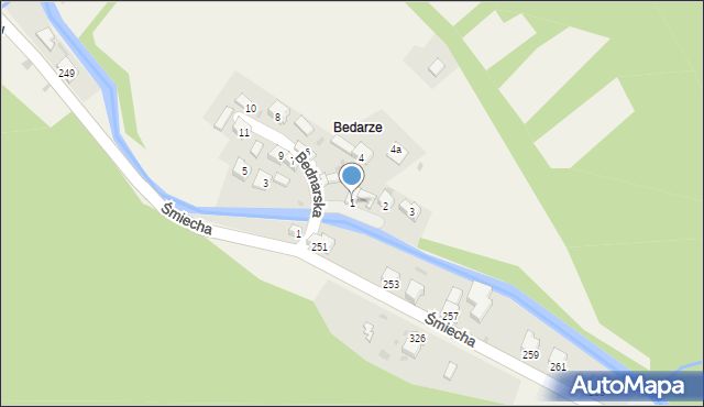 Żabnica, Gminna, 1, mapa Żabnica