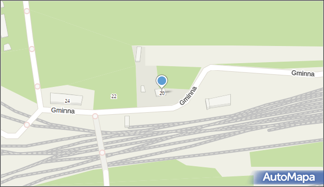 Zabrzeg, Gminna, 20, mapa Zabrzeg