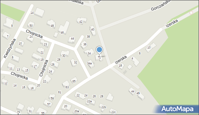 Gdańsk, Gnieźnieńska, 71, mapa Gdańska