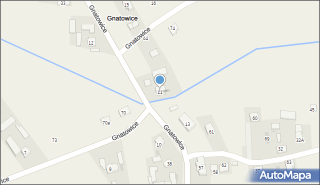 Gnatowice, Gnatowice, 11, mapa Gnatowice