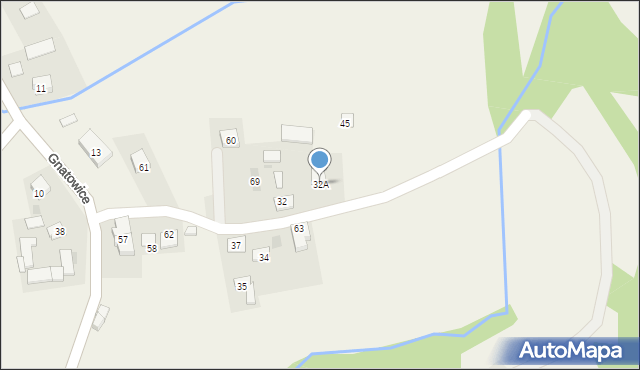 Gnatowice, Gnatowice, 32A, mapa Gnatowice