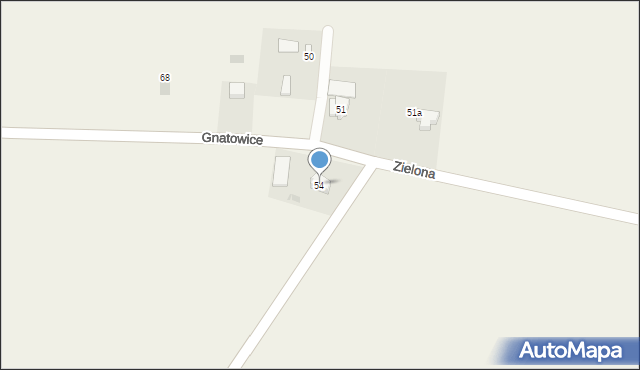 Gnatowice, Gnatowice, 54, mapa Gnatowice