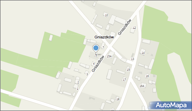 Gniazdków, Gniazdków, 5, mapa Gniazdków