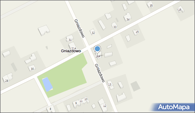 Gniazdowo, Gniazdowo, 14A, mapa Gniazdowo