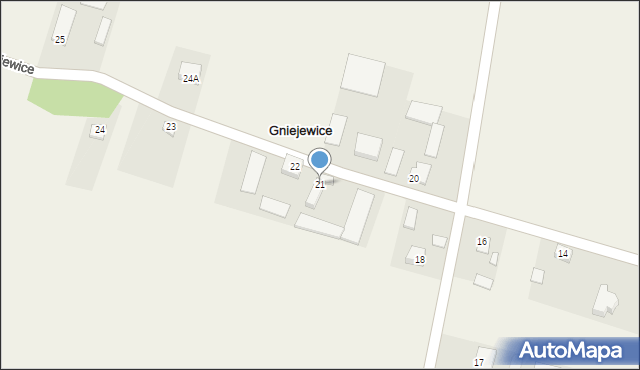 Gniejewice, Gniejewice, 21, mapa Gniejewice