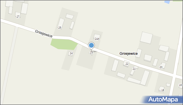 Gniejewice, Gniejewice, 23, mapa Gniejewice