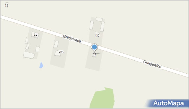 Gniejewice, Gniejewice, 28, mapa Gniejewice