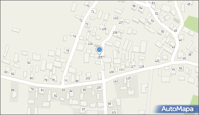Gnieszowice, Gnieszowice, 103, mapa Gnieszowice