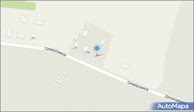 Gnieszowice, Gnieszowice, 135b, mapa Gnieszowice