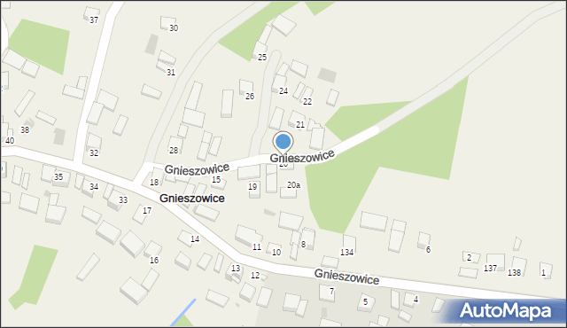 Gnieszowice, Gnieszowice, 20, mapa Gnieszowice