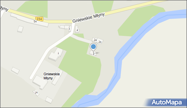 Gniew, Gniewskie Młyny, 2, mapa Gniew