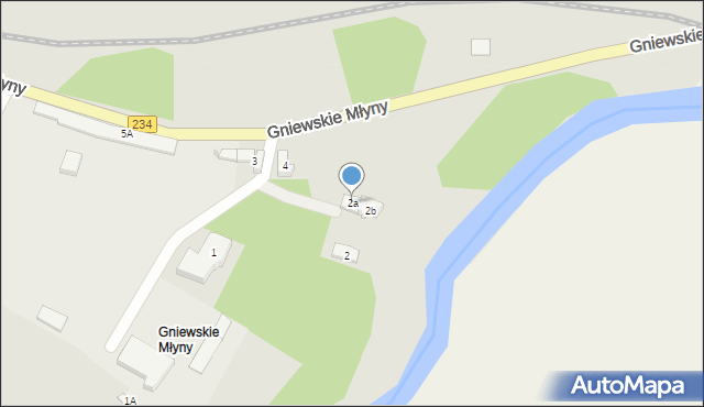 Gniew, Gniewskie Młyny, 2a, mapa Gniew